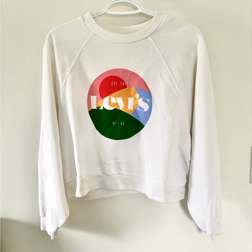 Levi's White Graphic Sweatshirt